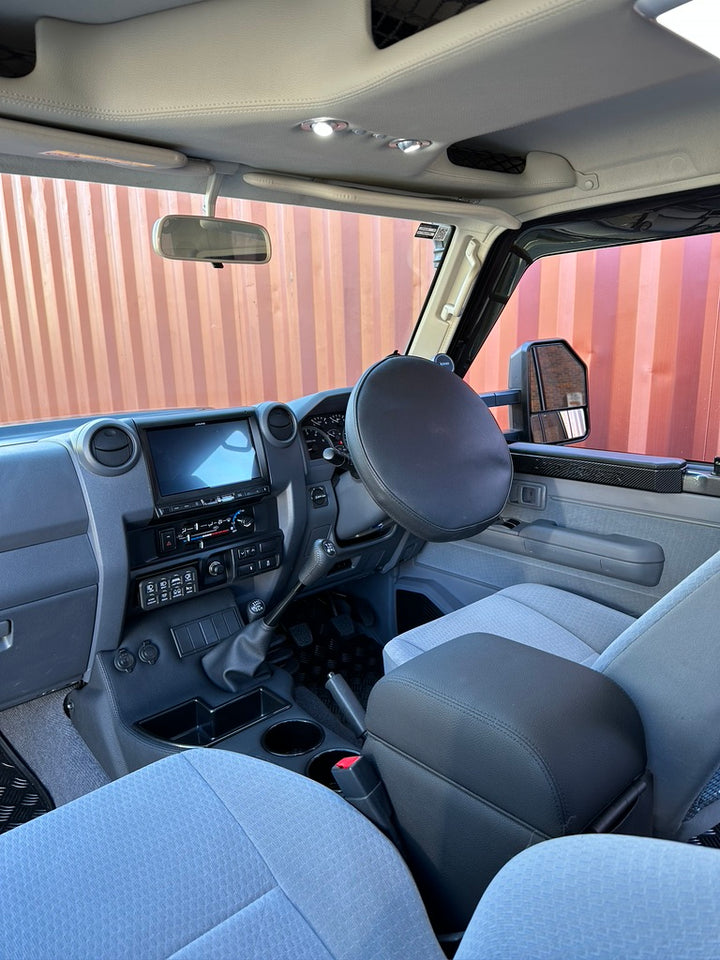 Original Full Length Floor Console with Charging Sockets and (5) Rocker Switch Panel | Steel Dash