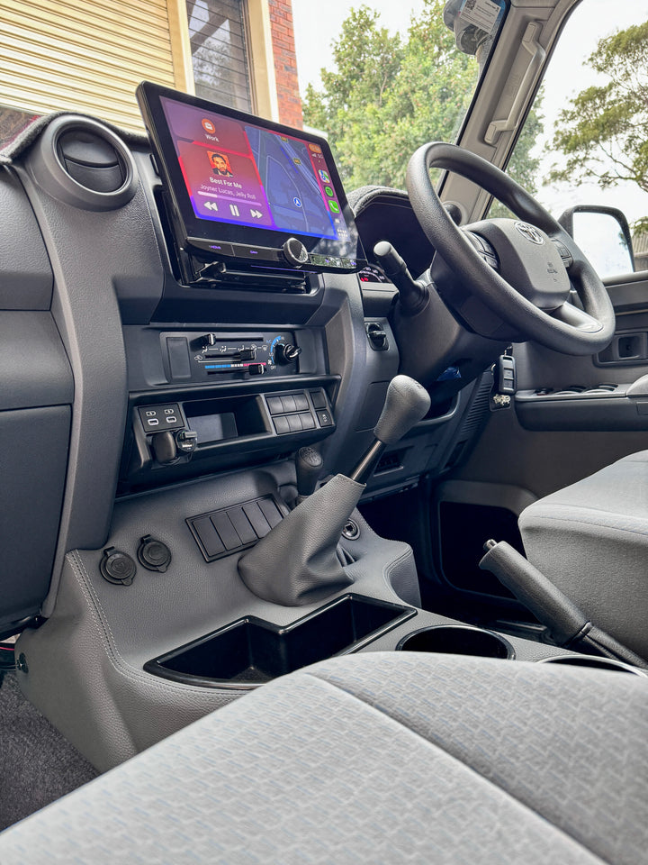 Premium Full Length Console with Charging Sockets & (5) Rocker Switch Panel