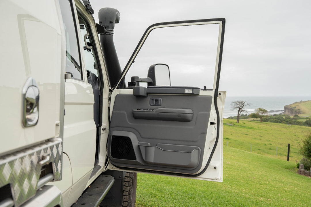 Premium Front Door Speaker Pods + Optional Door Trims with 3D Moulding