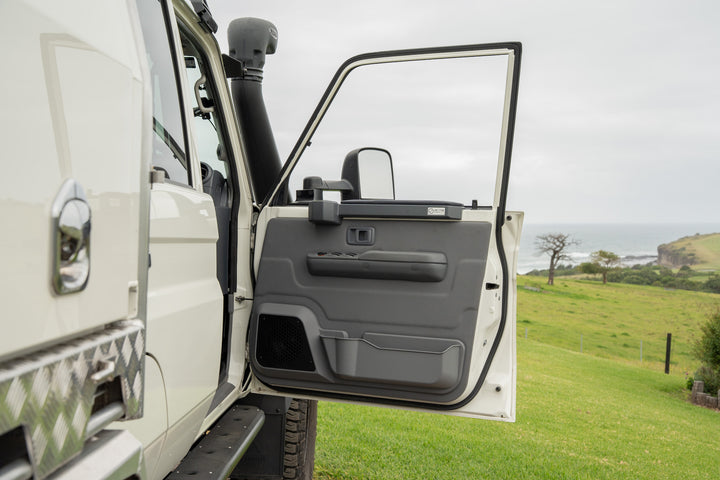 Premium Front Door Speaker Pods + Optional Door Trims with 3D Moulding