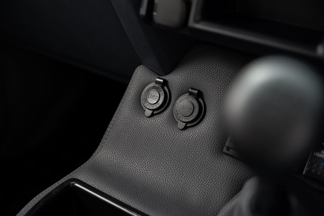 Original Full Length Floor Console with Charging Sockets and (5) Rocker Switch Panel | TroopCarrier