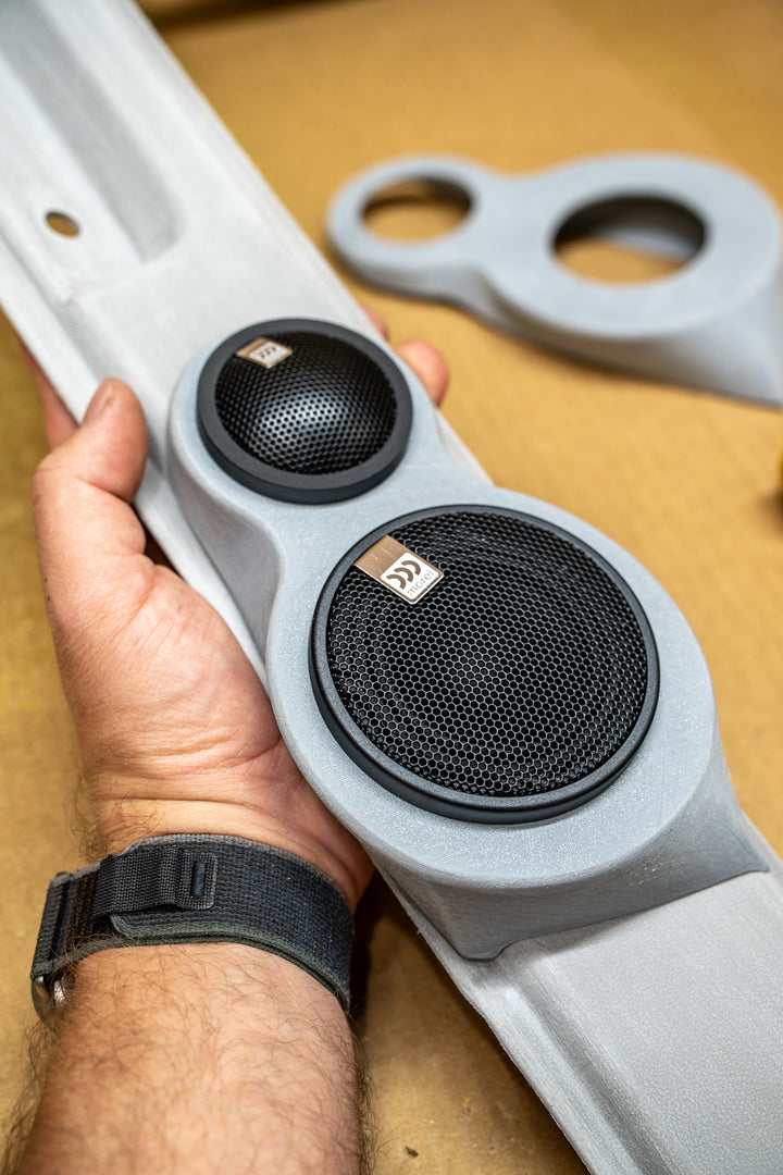 3-way A-Pillar Speaker Pods 70 Series LandCruiser (Tweeter + Midrange)