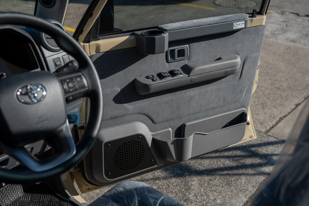 Front Premium Speaker Door Pods + Optional Plain Door Trims (no 3D moulding)