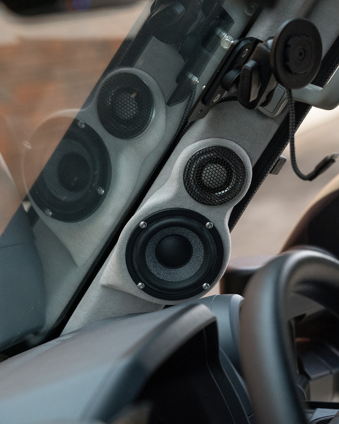 3-way A-Pillar Speaker Pods 70 Series LandCruiser (Tweeter + Midrange)
