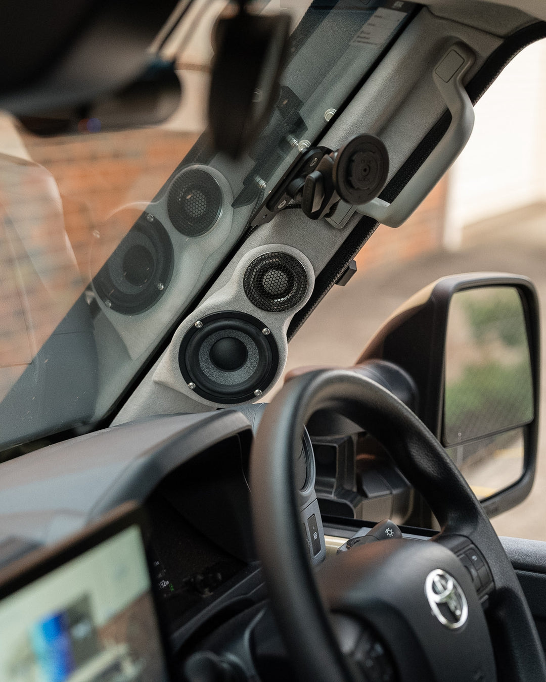 3-way A-Pillar Speaker Pods 70 Series LandCruiser (Tweeter + Midrange)