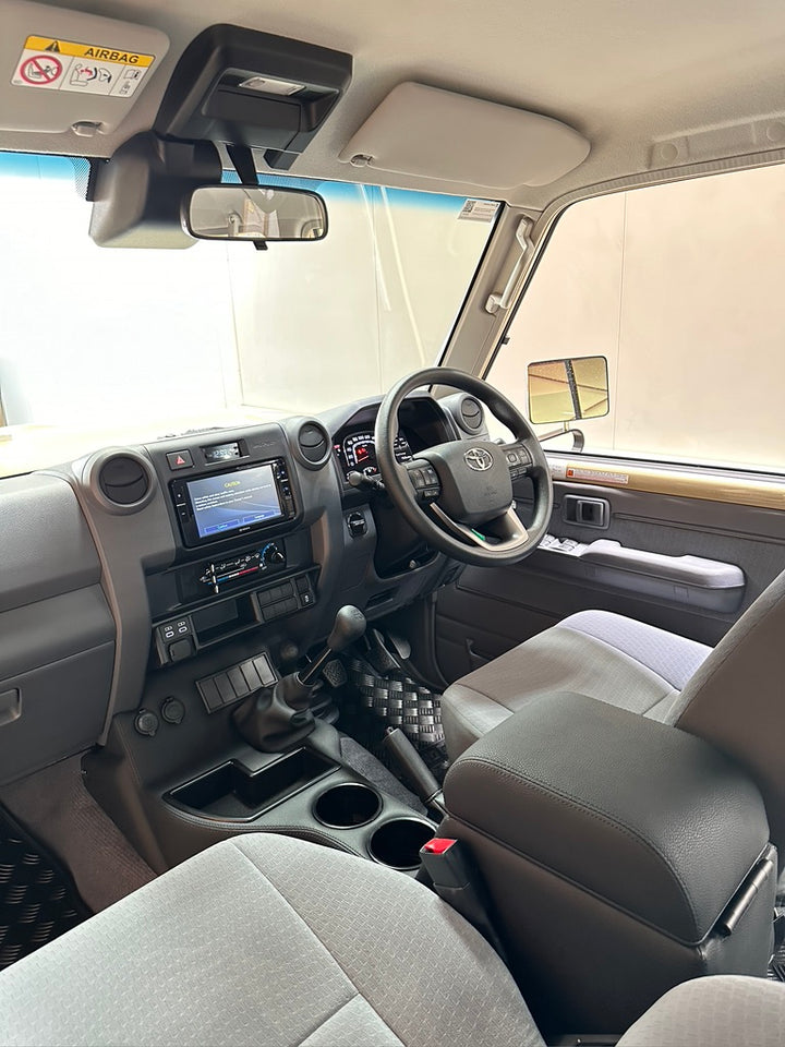 Original Full Length Floor Console with Charging Sockets and (5) Rocker Switch Panel | Steel Dash