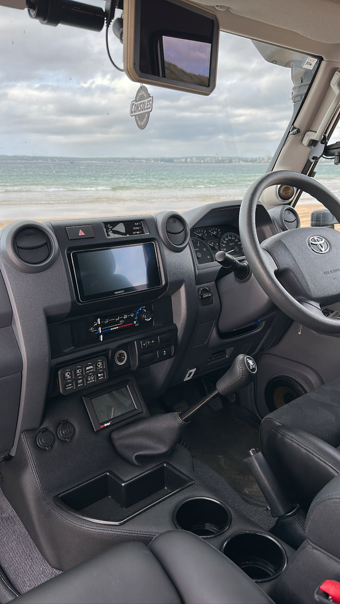 Original Full Length Floor Console with Charging Sockets and Scan Gauge III | TroopCarrier