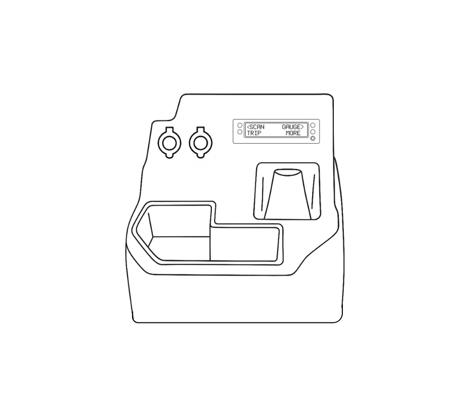 Original Floor Console - Charging Sockets and Scan Gauge II | Steel Dash