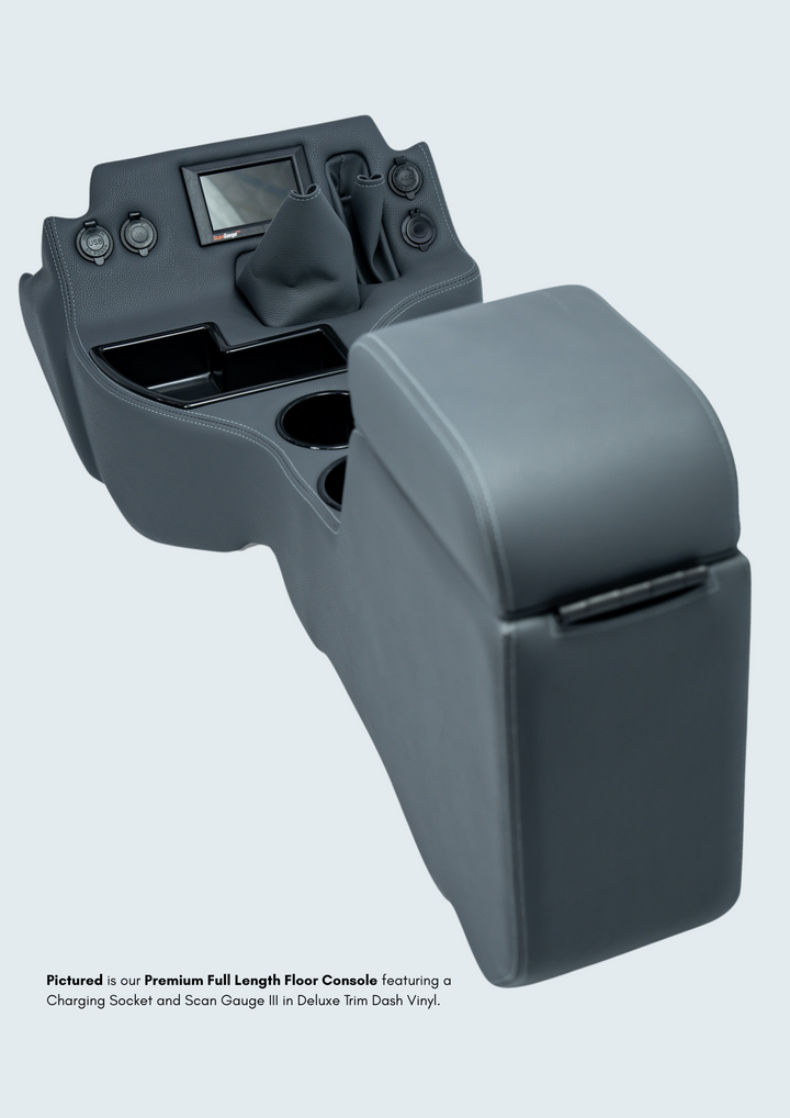 Premium Full Length Floor Console with Charging Sockets & Scan Gauge III