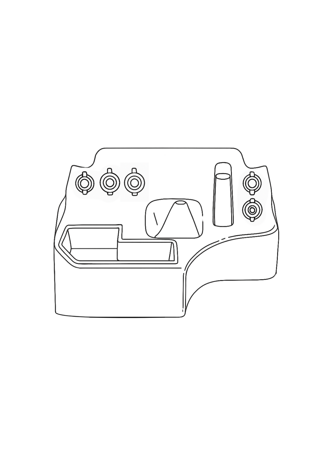 Premium Full Length Console with (3) Charging Sockets