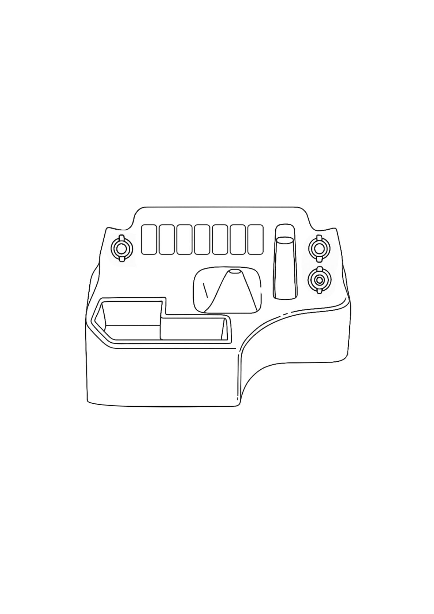 Premium  Floor Console - USB and (7) Rocker Switch Panel