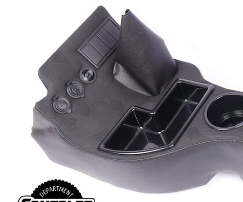 Premium Floor Console - (3) Sockets and (4) Rocker Switch Panel