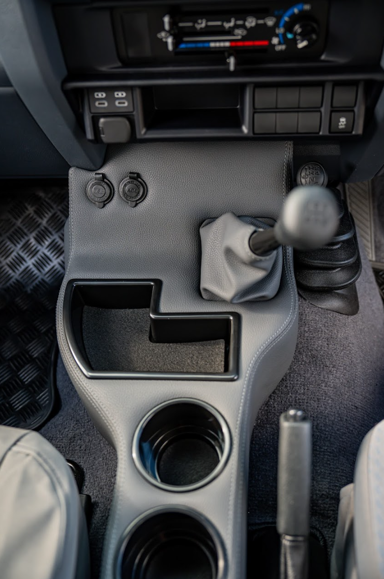 Original Full Length Floor Console With Charging Sockets | Steel Dash