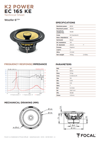 Focal K2 Power EC 165 KE – 6.5" 2-Way Coaxial Speakers