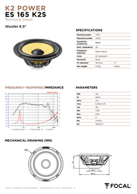 Focal K2 Power ES 165 K2S – 6.5" Shallow-Mount Component Speakers