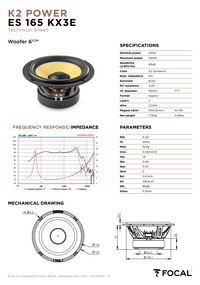 Focal K2 Power ES 165 KX3E – 6.5" 3-Way Component Speakers