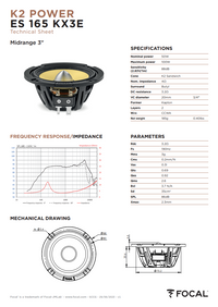 Focal K2 Power ES 165 KX3E – 6.5" 3-Way Component Speakers