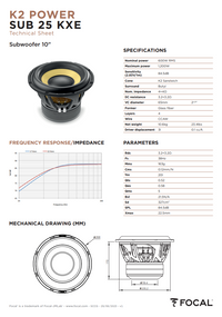 Focal K2 Power SUB 25 KXE – 10" High-Performance Subwoofer