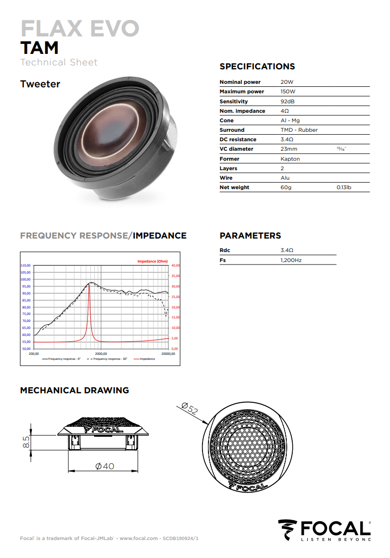 Focal Flax Evo PS 165 FE – 6.5" 2-Way Component Speakers