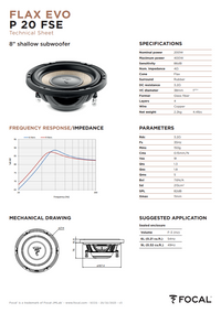 Focal Flax Evo P 20 FSE – 8" Shallow-Mount Subwoofer