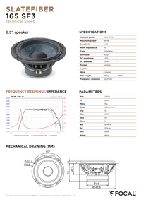 Focal 165 SF3 – 6.5" 3-Way Component Speakers