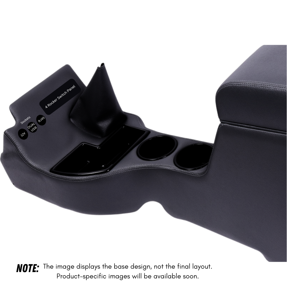 Original Full Length Floor Console with (3) Sockets and (4) Rocker Switch Panel | TroopCarrier