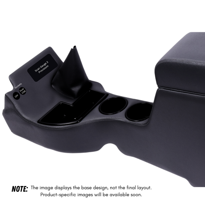 Original Full Length Floor Console with Charging Sockets and Scan Gauge III | TroopCarrier