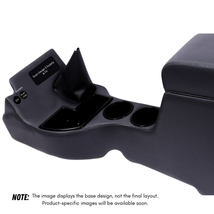 Original Full Length Floor Console with Charging Sockets and Scan Gauge III | TroopCarrier