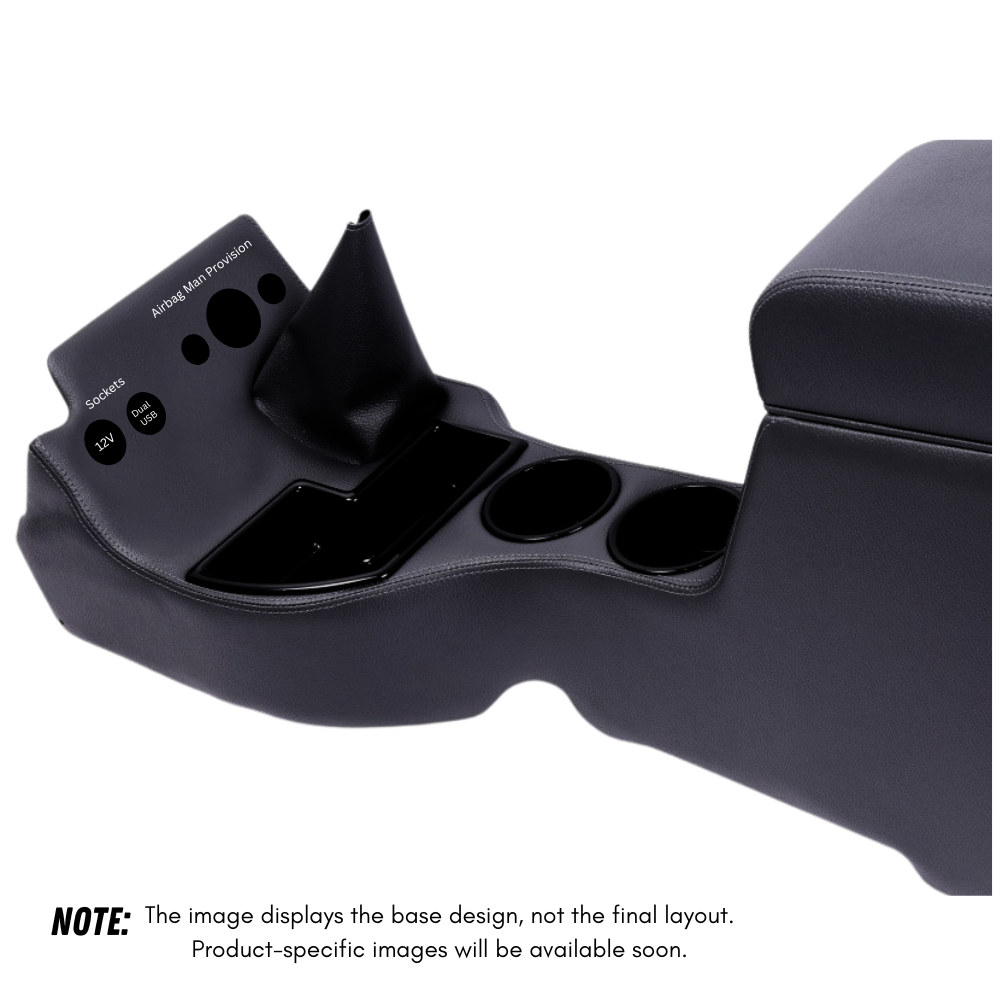Original Full Length Floor Console with Charging Sockets and Airbag Man Provision